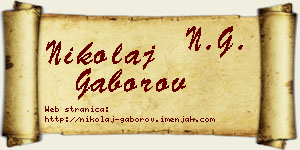 Nikolaj Gaborov vizit kartica